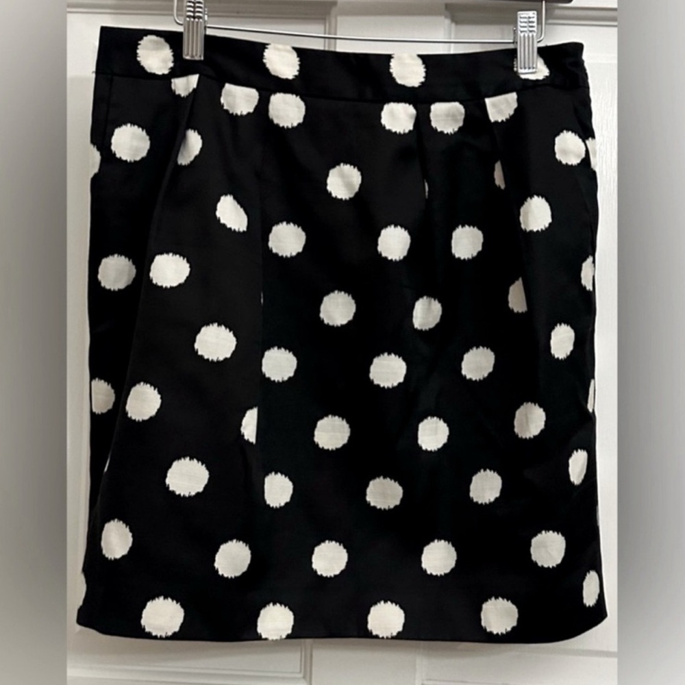 Loft Black & White Polka Dot Skirt